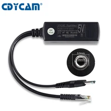 Cdycam IEEE 802.3af DC3.5* 1,35 мм активный сплиттер POE питание через Ethernet 48 В до 5 В 2.4A для ip-камеры