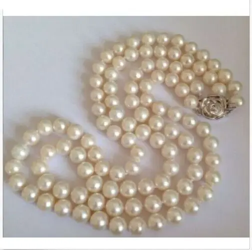 double stands8-9m south sea white round necklace 18inch | Украшения и аксессуары