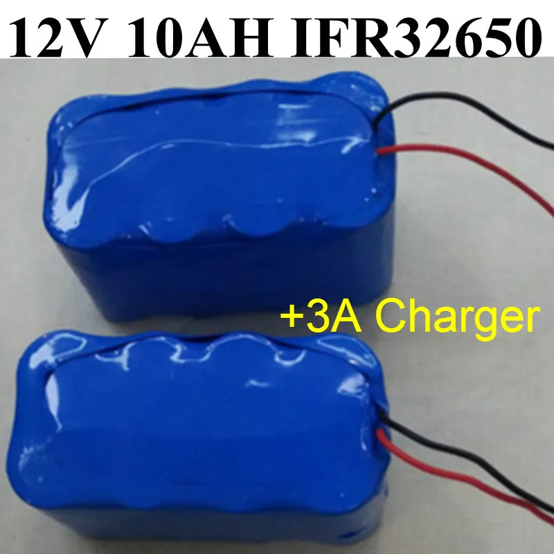 Аккумулятор Llifepo4 12 в 10 Ач IFR32650 4S2P 8 В батарея + зарядное устройство 3 А для