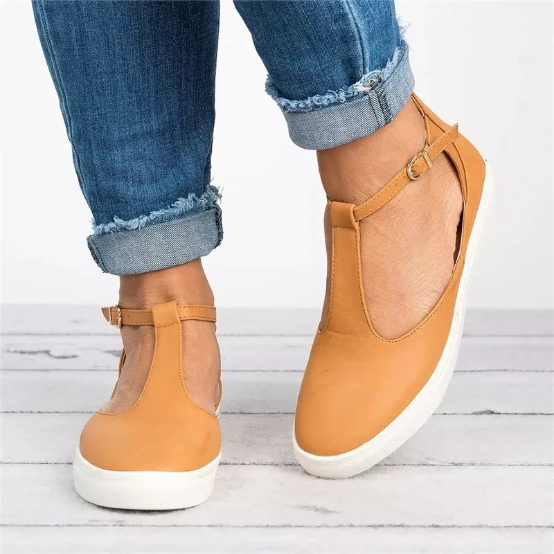 

Fashion Flat Shoes Women Sandals Summer Shoes Sandals Female T Strap Gold Woman Buckle Strap Sandal Casual Ladies Sandalias