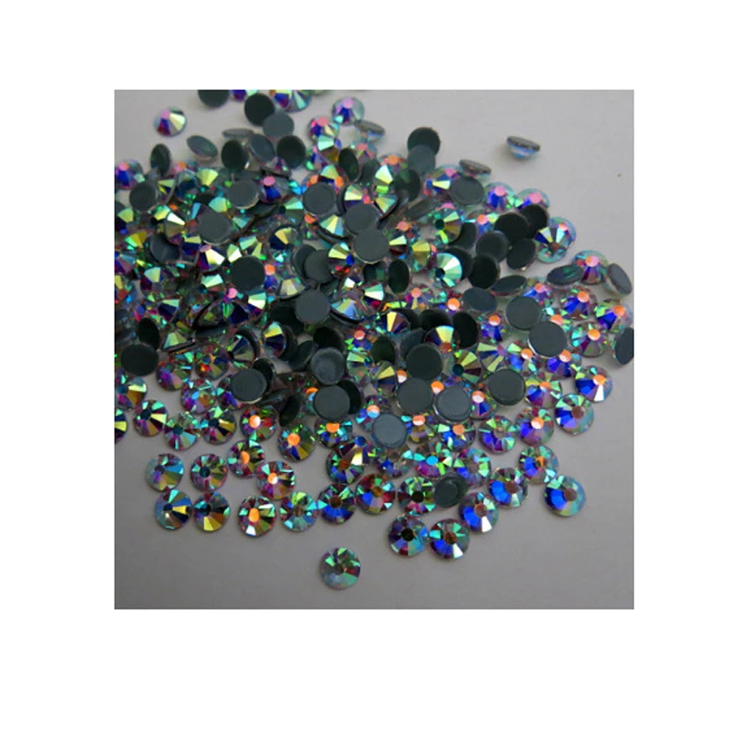 

Top Quality 100pcs SS20 AB Flatback Clear Hot Fix Shiny Rhinestones Crystal Trims For Clothing Boots Bags Heat Transfer Hotfix
