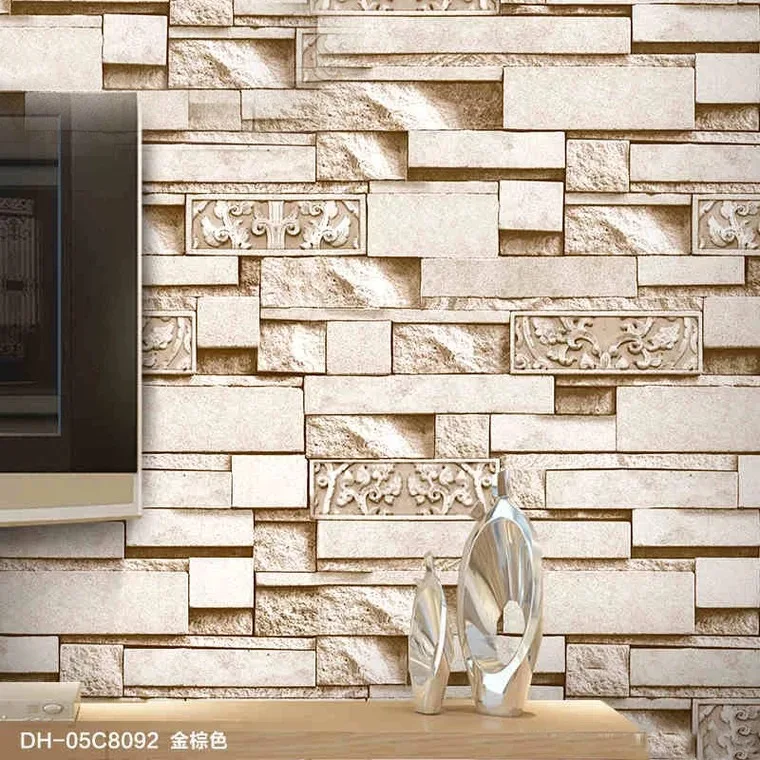 

Vintage Brick Wallpaper For Walls Decor Embossed 3D Wall paper Rolls For Bedroom Living room Sofa TV Background Sticker