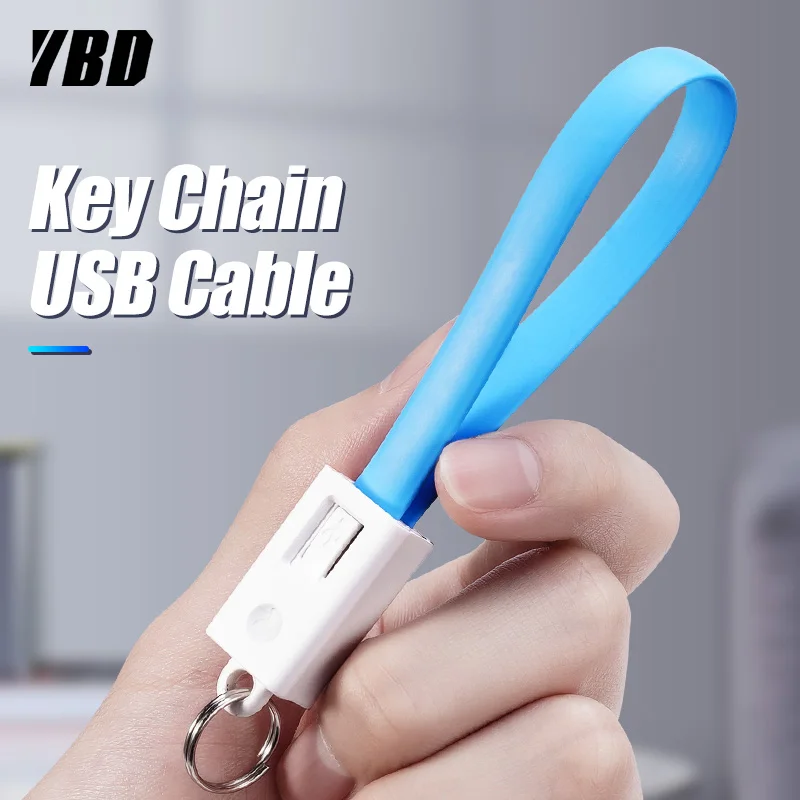 YBD брелок USB кабель для iPhone huawei Xiaomi зарядное устройство type C Micro USB кабель для samsung Galaxy зарядный телефонный кабель провод