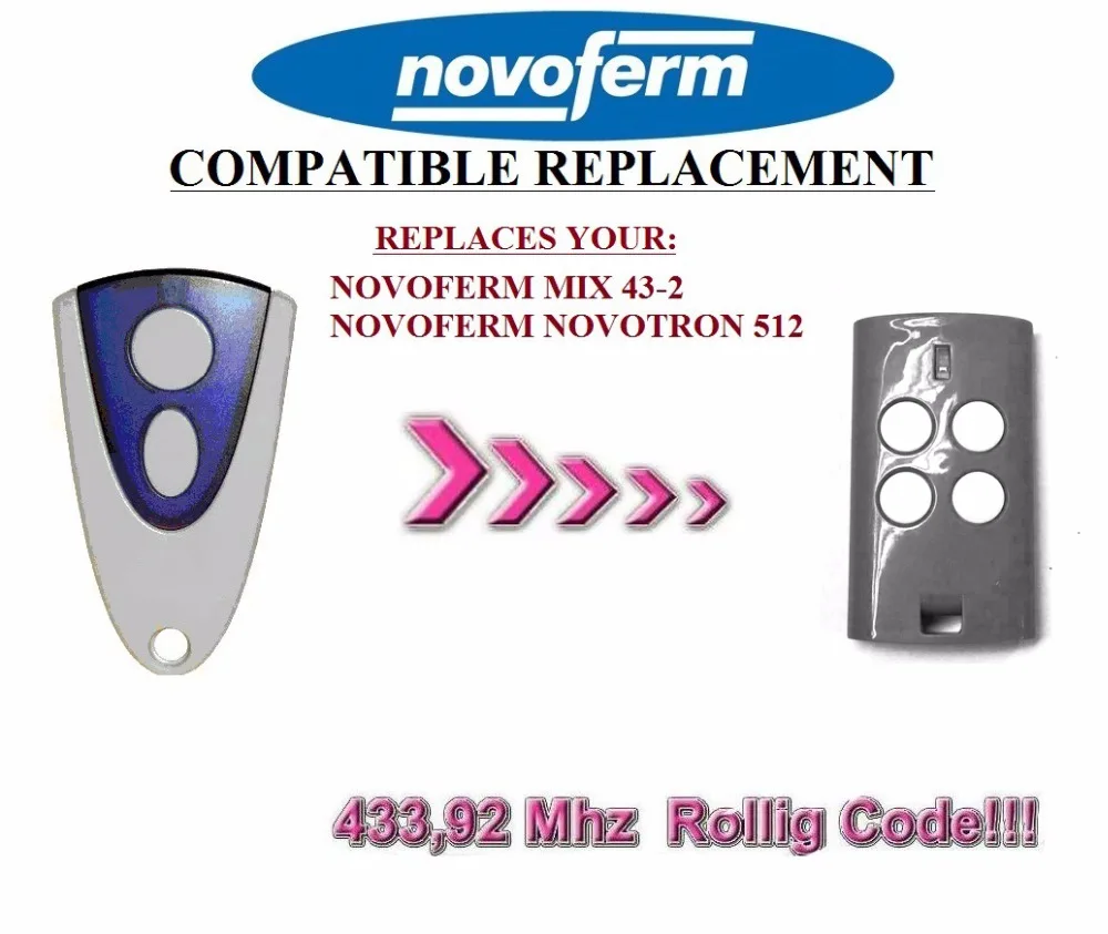 

NOVOFERM NOVOTRON 504 MAX43-4 transmitter remote clone , Need a existing remote!