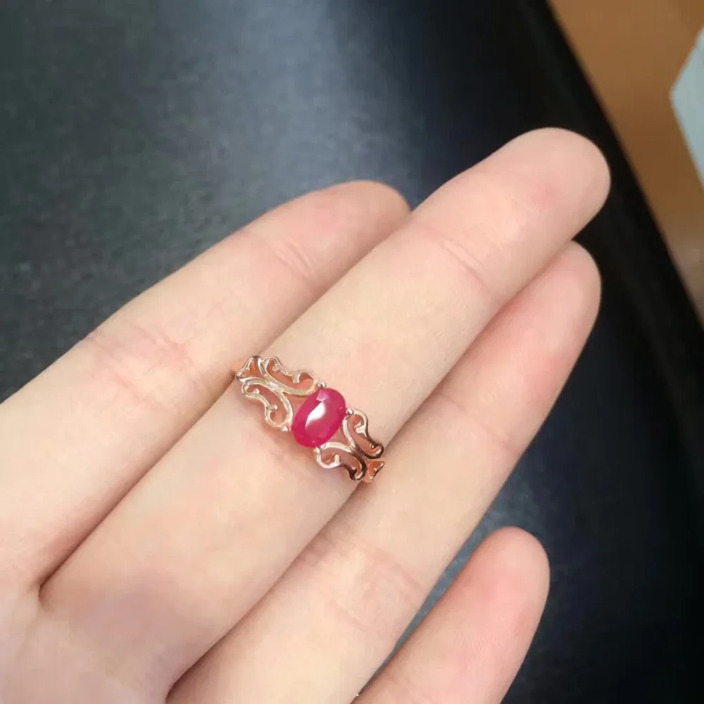 

2017 Qi Xuan_Fashion Jewelry_Silver Simple Elegant Woman Rings_Rose Gold Color Fashion Red Rings_Manufacturer Directly Sales