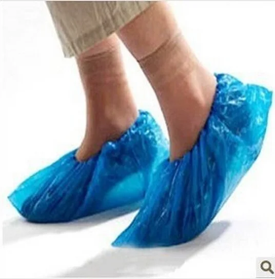 

Hot sale 1Pack/100 Pcs Medical Waterproof Boot Covers Plastic Disposable Shoe Covers Overshoes