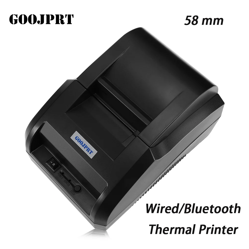 GOOJPRT JP58H Portable Bluetooth Thermal Printer 58MM with USB Port for Android iOS 58H USB