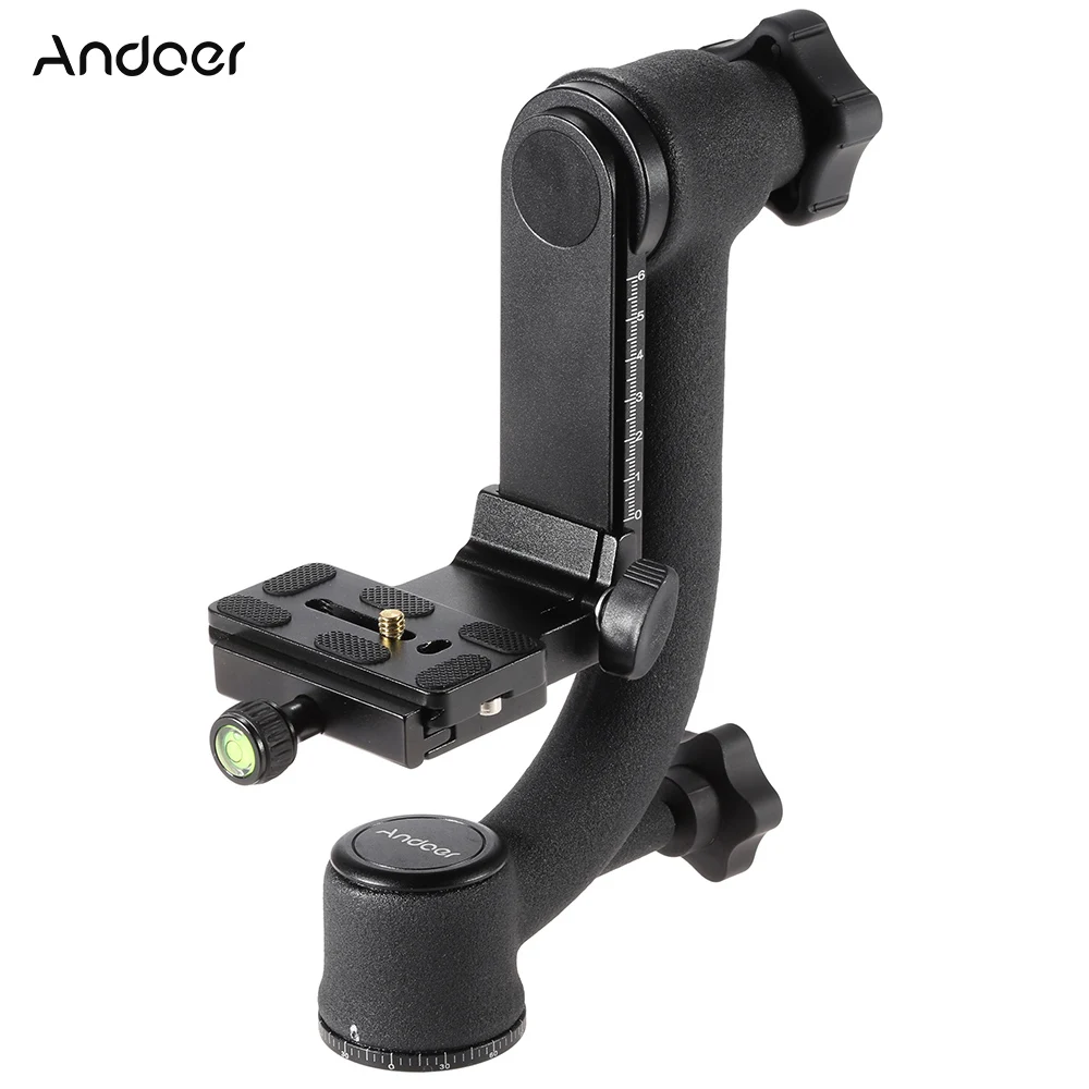 

Andoer BK-45 Professional Gimbal Tripod Head for Camera Telephoto Lens Quick Release Plate 360 Degree Rotation Tripod