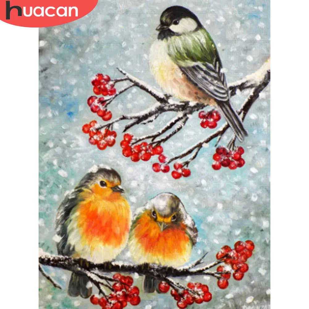 

HUACAN Diamond Embroidery Full Set Bird Diamond Mosaic Animal Art Diamond Painting Full Square New Arrival Rhinestones Picture