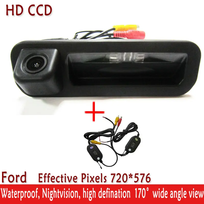 

480TVL Night Vision 170'' Wide view Angle Car Accessories HD CCD Car Rear View Reverse hanldle Camera for FORD Focus Mondeo Kuga