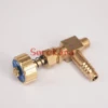 Elbow Brass Needle Valve with spring M10x1mm Metric Thread to 10mm I/D hose barb Max Pressure 0.8 Mpa for gas ► Photo 2/4