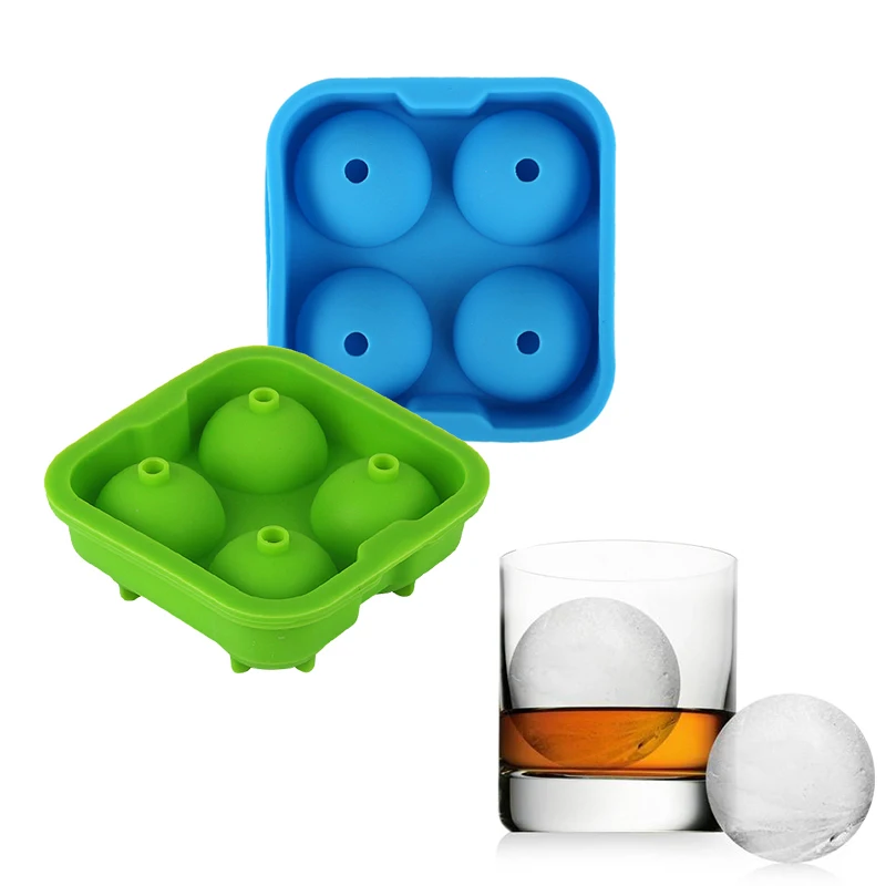 

Whiskey Ice Cube Ball Maker Mold Mould Round Bar Accessiories Ice Mould For Wine Cocktail 3D Silicone Molds Kitchen Tools