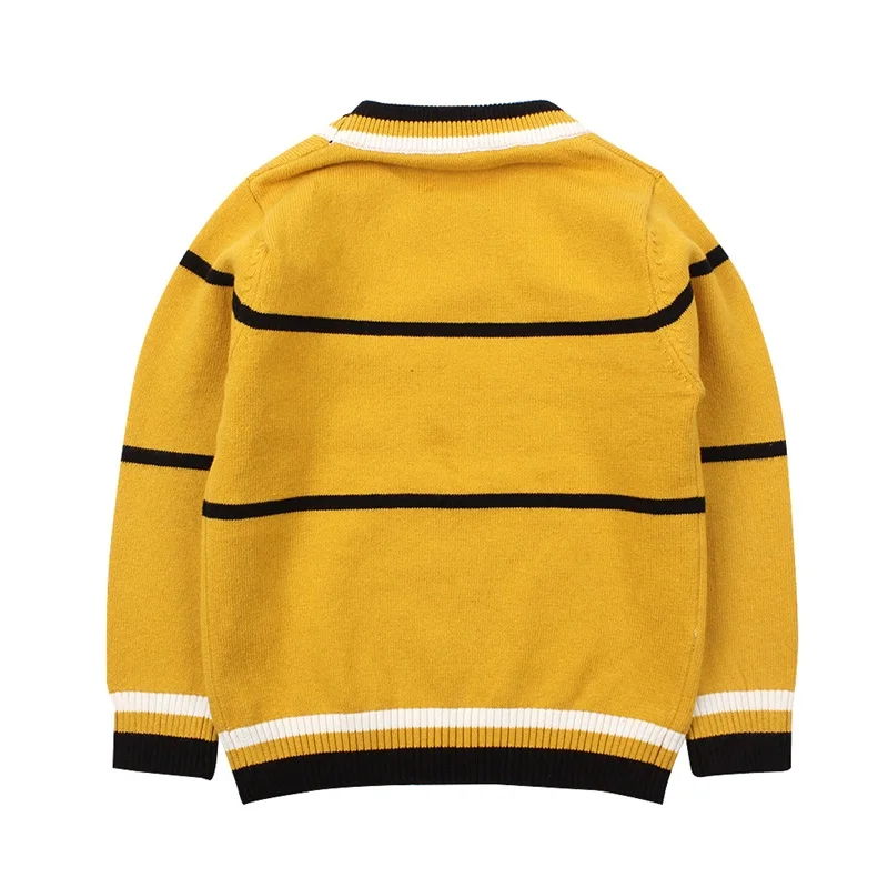 Casual Striped Baby Sweater For Boys Warm Knitted Baby Boys Sweater Long Sleeve O-Neck Kids Clothes Spring Autumn Boys Clothing (2)
