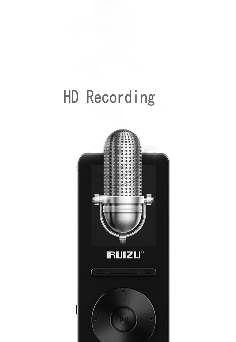 Новое поступление, Ультратонкий MP3-плеер RUIZU X29 8 ГБ с экраном 1,8 дюйма, воспроизведение 30 часов, с FM, электронной книгой, часами, алюминиевым сплавом