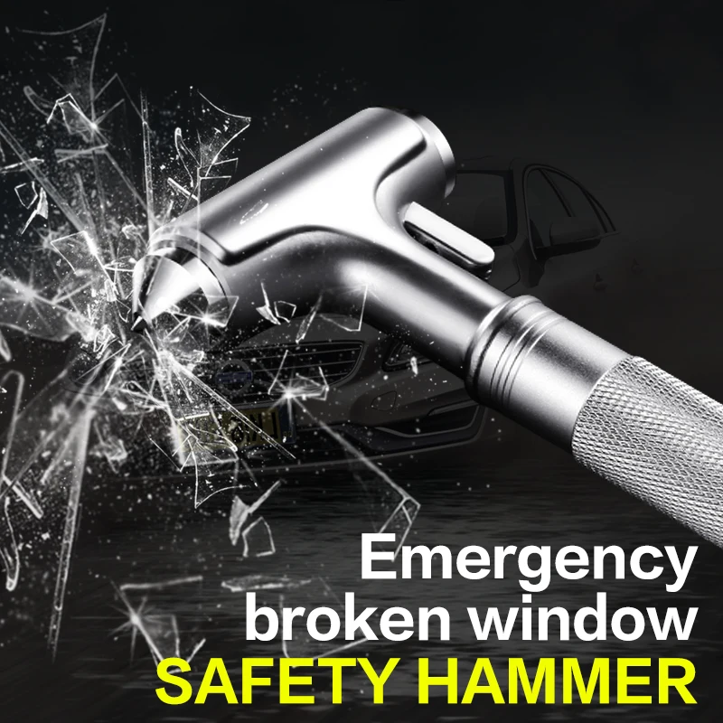 SHEATE Car Emergency Hammer seat belt cutter Metal Steel knife Window