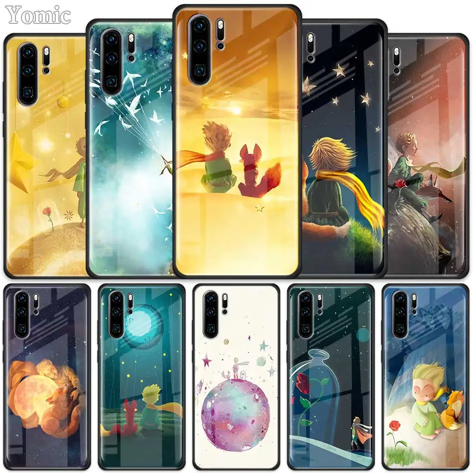 

The Little Prince and the Fox Tempered Glass Case for Huawei P30 Pro P10 P20 P30 Lite Mate 10 20 Pro Honor 20 Pro 8X Cover