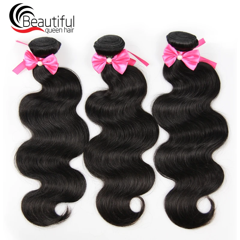Красивые queen hair бразильские объемная волна 3 шт. человеческие волосы пряди с
