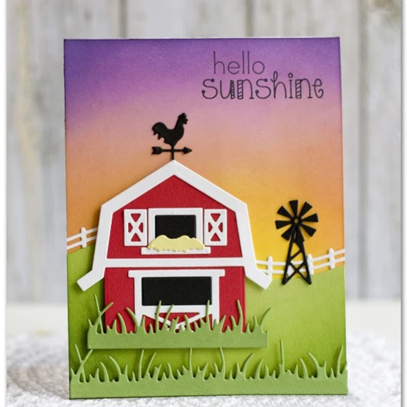 

Cute Barn Granary Metal Cutting Dies Stencils For DIY Scrapbooking Decorative Embossing Suit Paper Cards Die Cutting Template