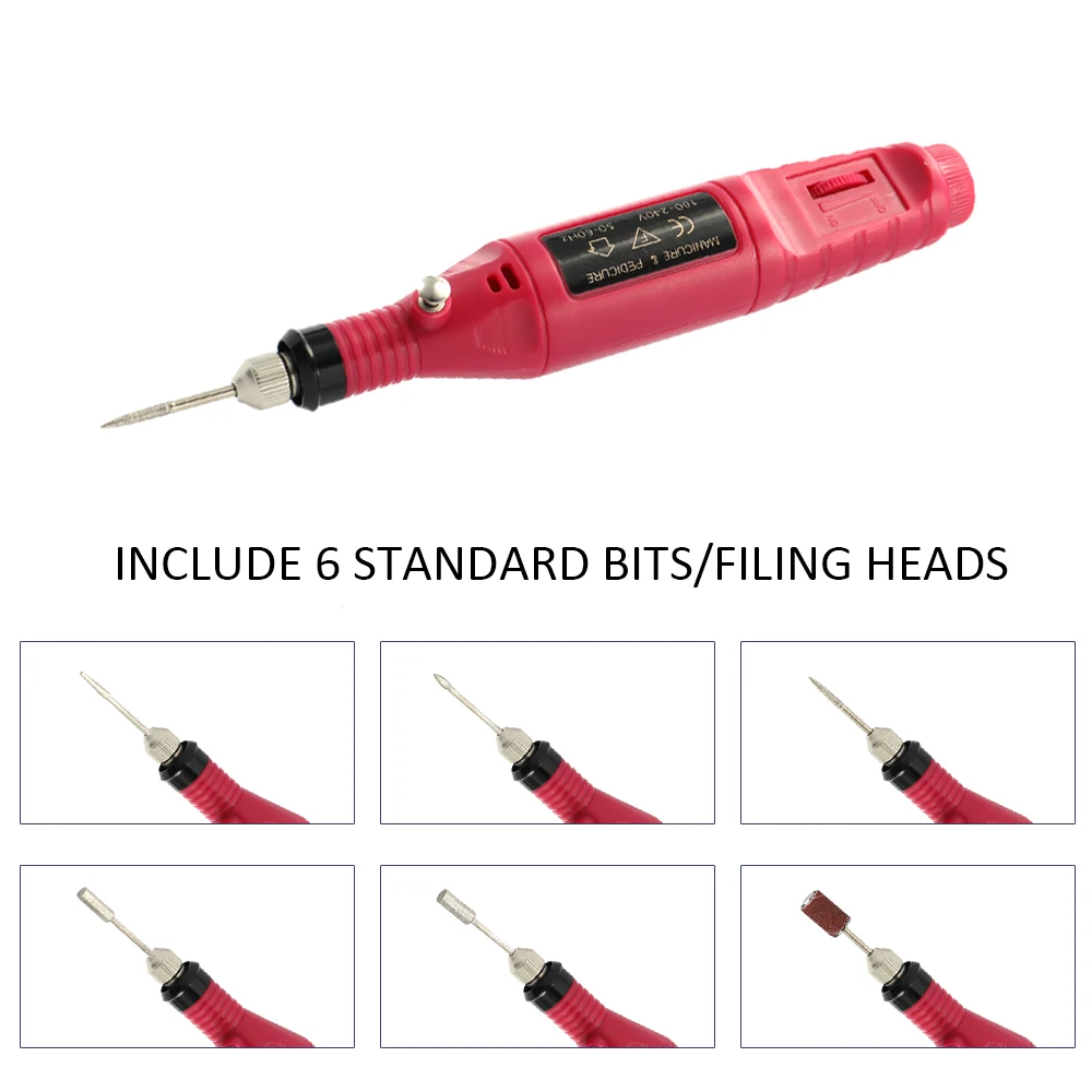 Мини электрический шлифовальный станок Дрель фрезерные набор инструментов ногтей Гель-лак удаления дрель Маникюр машина шлифовальные