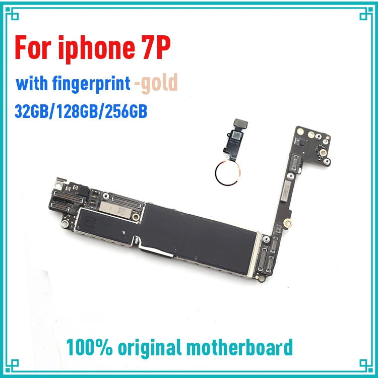 Золотая оригинальная разблокированная для Apple iphone 7 Plus материнская плата с сенсорным ID, с системой IOS для iphone 7 P логические платы, хорошая работа