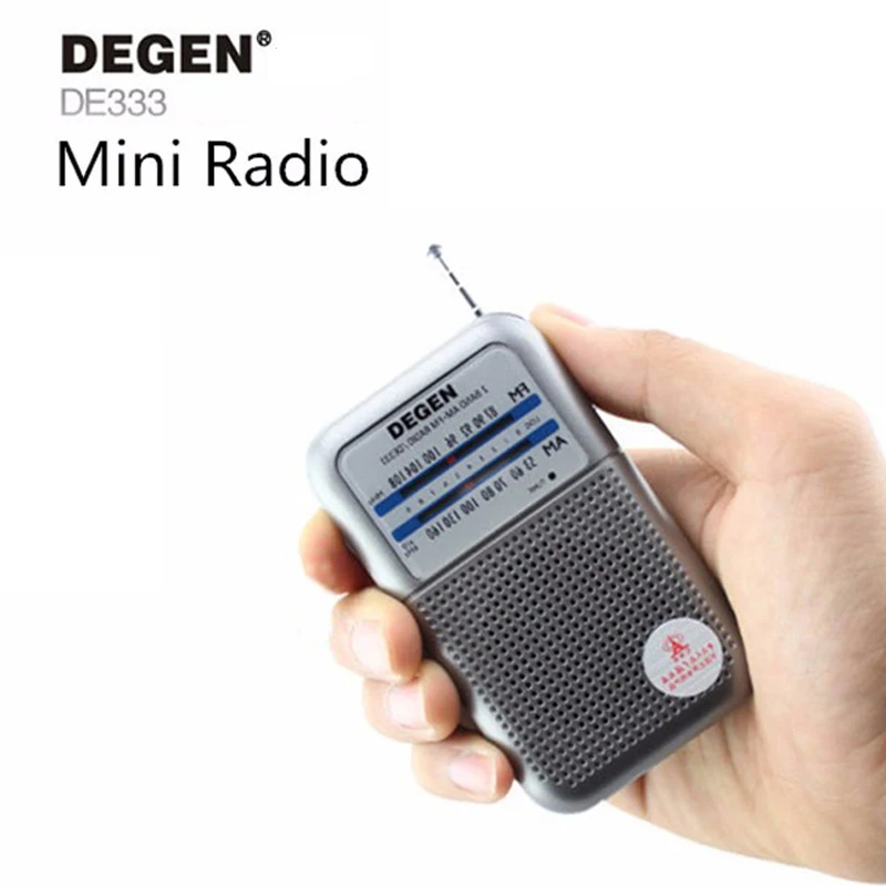 

JINSERTA Degen Radio DE333 FM AM Receiver Mini Handle Portable Pocket Size Two Band FM Radio Recorder High Sensitivity Radio