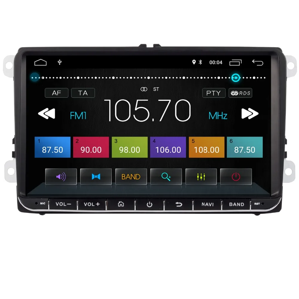 Discount Hot 9"vw android 9.0 car dvd gps navigation for Volkswagen GOLF5 Golf6 POLO PASSAT B5 B6 JETTA TIGUAN radio steering wheel BT 3