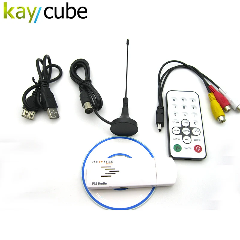 Мини USB 2 0 аналоговая ТВ флешка приемник тюнер по всему миру FM радио пульт