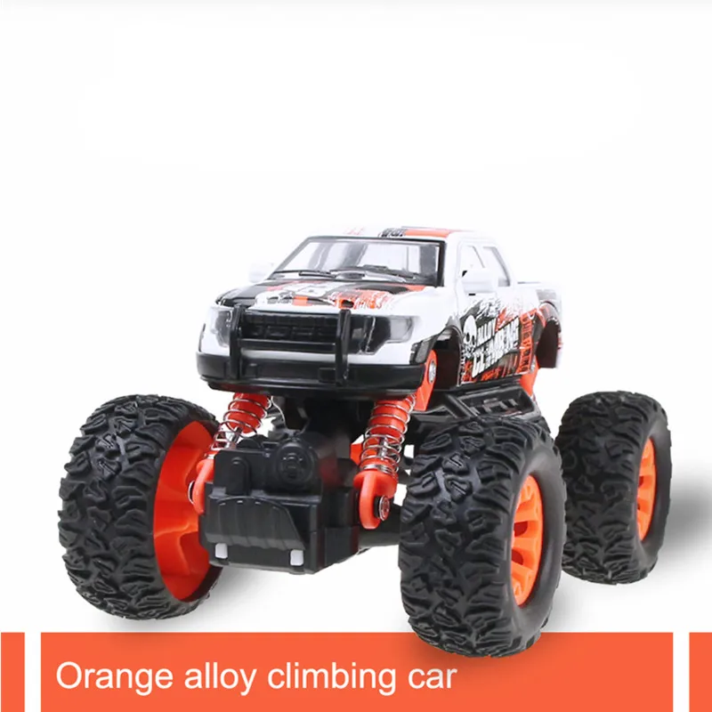 Горячая Большая модель 4x4 колеса из металлического сплава, литой автомобиль, внедорожник, внедорожник, автомобиль, оттягивающийся назад, раздвижная модель автомобиля, игрушки для детей/ - Цвет: Orange