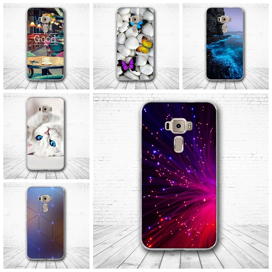 For Asus ZenFone 3 ZE552KL 5.5&quot Pattern Silicone Soft Case 3D Print TPU Back Cover for ZE 552KL Couque |