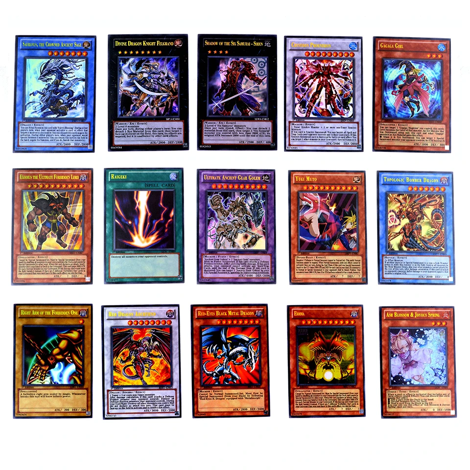 60 шт./компл. английский Yugioh флэш карт с тонкой металлической коробке коллекция