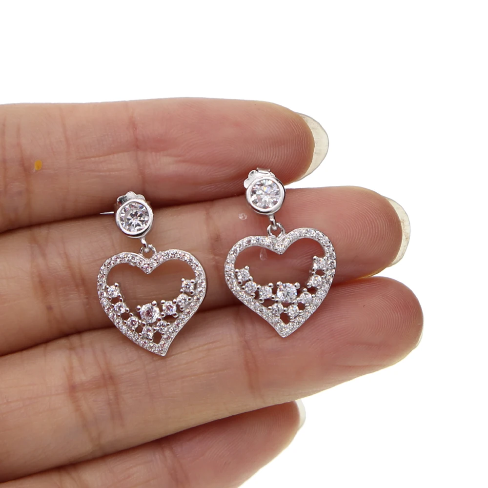 Pendientes Mujer Earings Earring Valentine Wedding Gift Luxury Sparking Bling Aaa Cubic Zirconia 925 Silver Dangle Earirng (2)