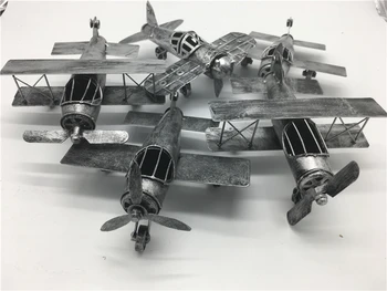 

2017 Vintage Airplane Home Decor Iron Fighter Retro Airplane Model Toys For Children Birthday GIFTS Home Decoration Accessories