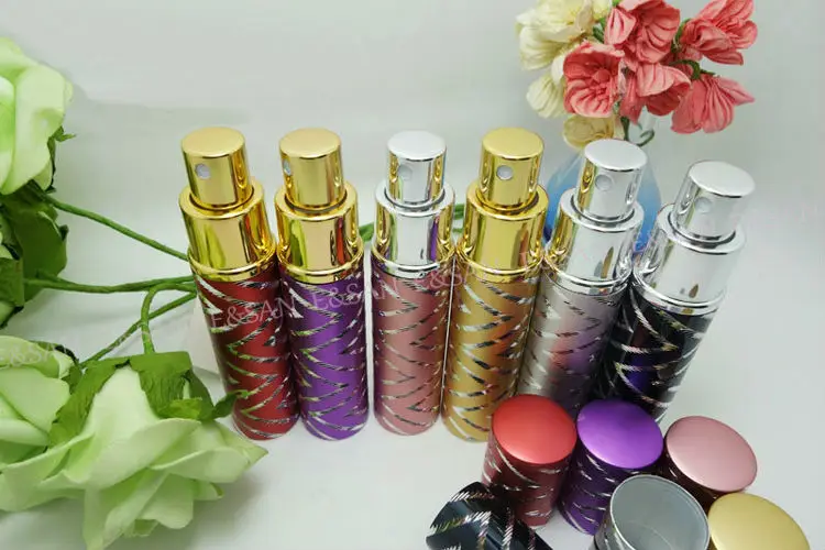 216PCS 10ML Wholesale Fashion Aluminum Perfume Atomzier Bottle Refillable Travel With L15D-10ML |