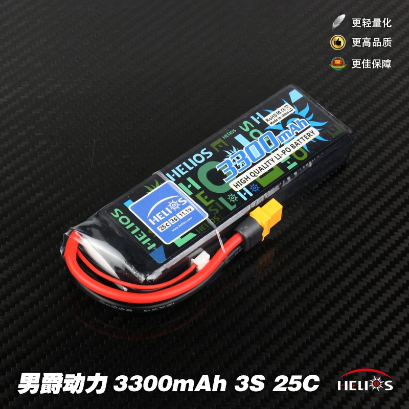 

HELIOS 3300mAh 3S 35C/25C 11.1V Battery For Helicopter Fixed Wing Quadcopter
