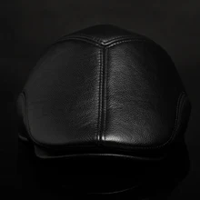 Береты из воловьей кожи, новая модная Высококачественная Кепка для мужчин и женщин, весенне-осенние кожаные береты, Boinas, зимняя теплая Кепка