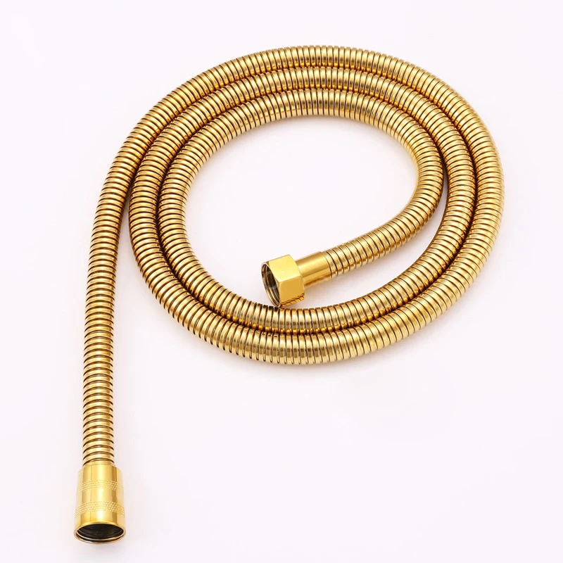 FLEXIBLE SHOWER HOSE ALL METAL 200CM PVD gold hose 78.7 inch long 2m