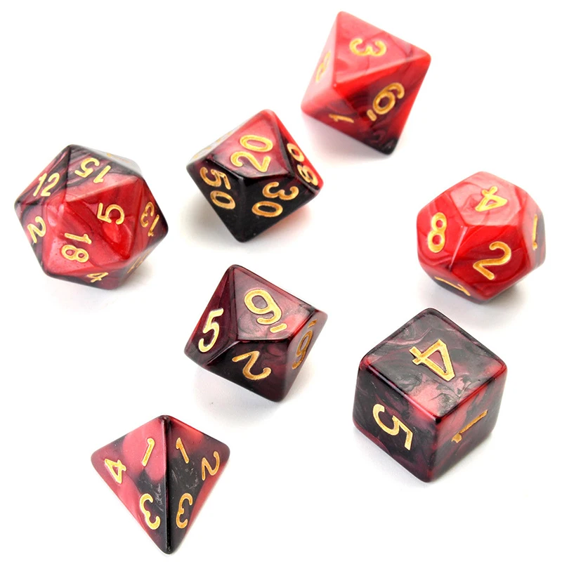42 х 4/6/8/10/12/20 многогранные Dice дважды Цвет для RPG MTG игры Игровые Портативный