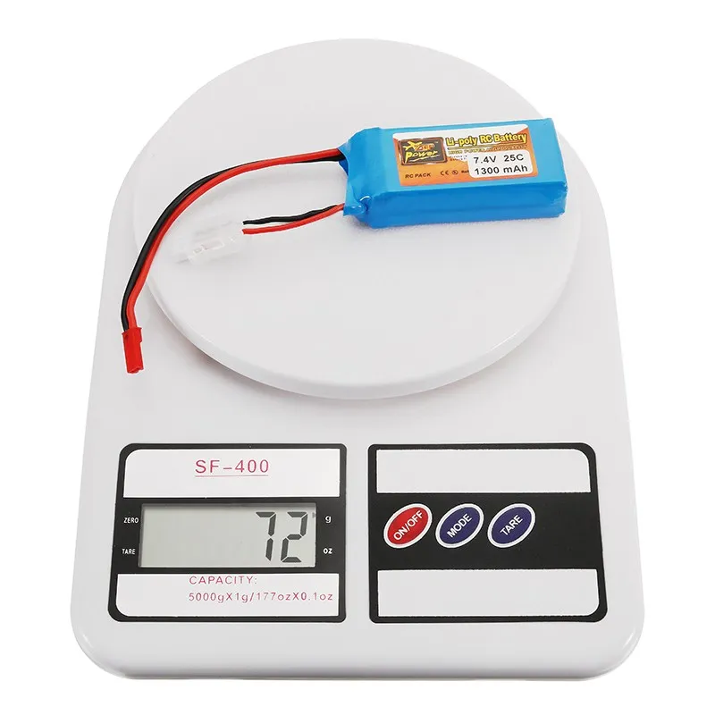 2 шт. ZOP power 7,4 в 1300 мАч 25C 2 S Lipo батарея JST Plug Высокое качество для RC вертолет Квадрокоптер аксессуары мультироторные детали