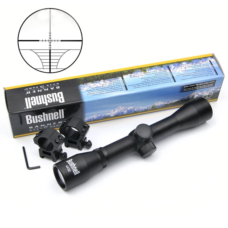 New BUSHNELL Tactical 4 x 32 Air Rifle Optics Sniper Scope Reviews