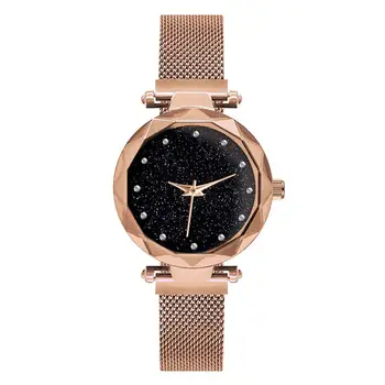 

Ctpor Rose Gold Ladies Watch 2019 Luxury Brand Women Quartz Clock Steel Starry Sky Magnetic Mesh Diamond Watches montre femme G