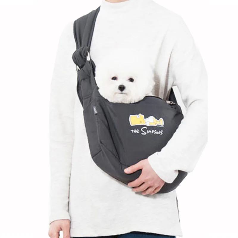 Модные черные дышащие холщовые Сумки на одно плечо уличная переноска для поездок сумки с ручками для маленьких собак кошек PB752