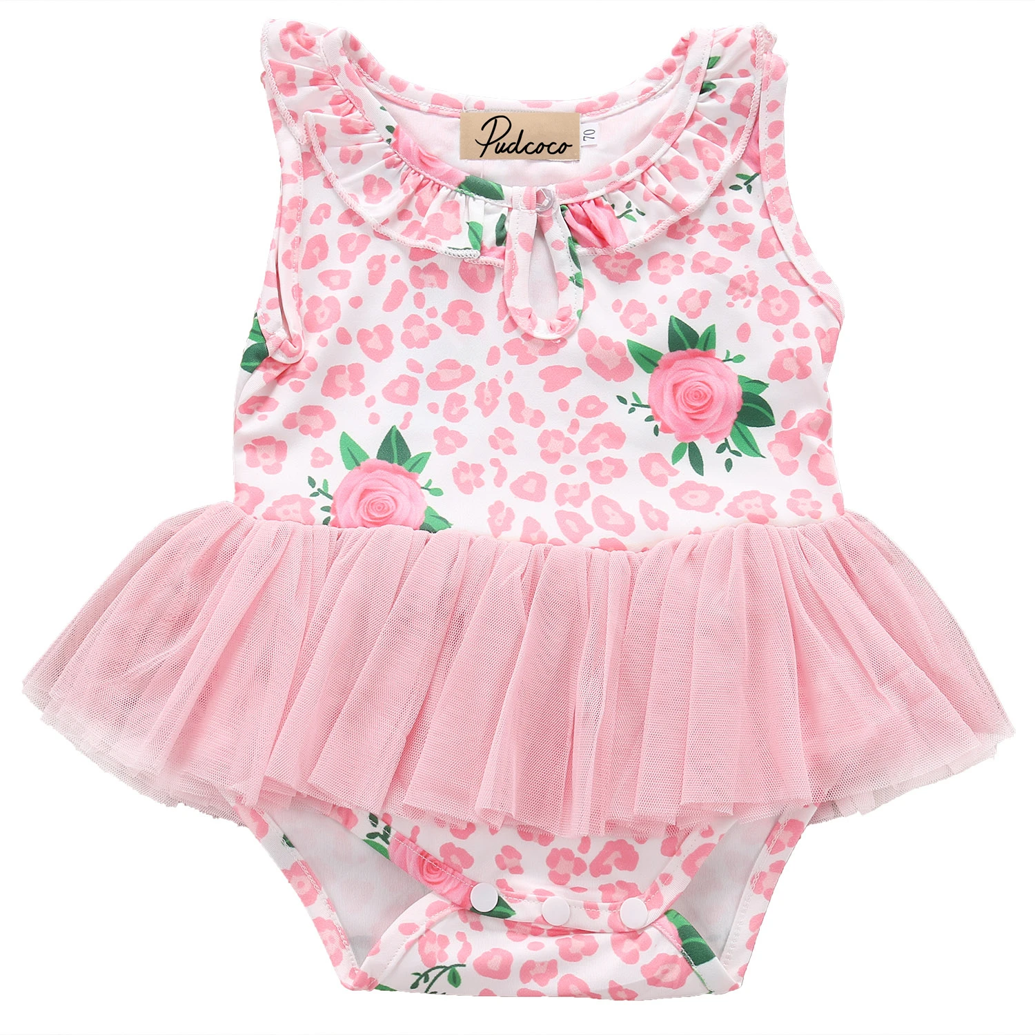 New Rose Bodysuits 2017 Newborn Infant Baby Girls Jumpsuit Summer Kids