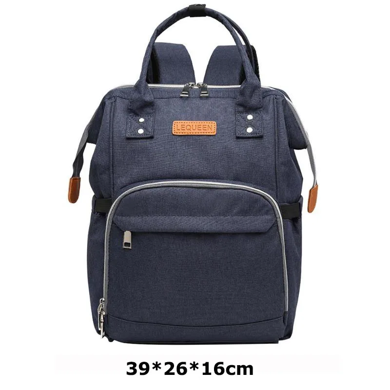 Сумка для подгузников LEQUEEN Mommy, 36 стилей, Большая вместительная сумка для детских подгузников, рюкзак для путешествий, дизайнерские сумки для ухода за ребенком - Цвет: 25