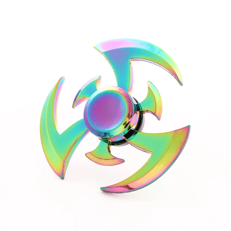 

New Fidget Hand Spinner Zinc Alloy Metal Rainbow Spiner Anti-Anxiety Toy of Spinners Focus Relieves Stress Adhd Finger Spinner E