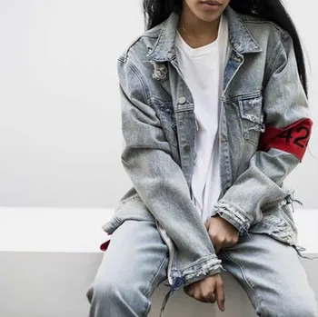 

2018 new fashion men Denim Jackets coats Brand Clothing Jeans Jacket Hip Hop Paul Military Sudaderas Mujer Hip Hop denim jackets