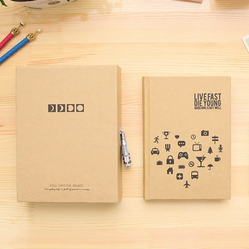 Clearance Sale Korean School Stationery Diary With Lock Notebook
