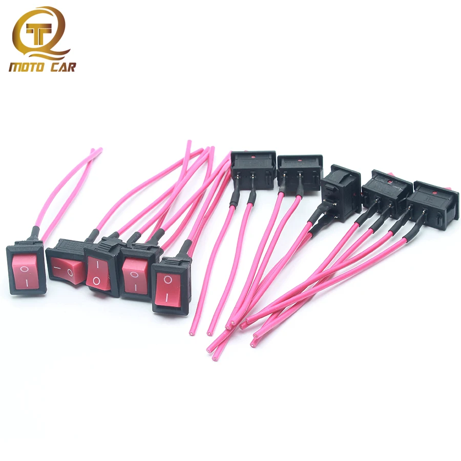 

10pc 5pc Motorcycle Power Switch Button OFF/ ON Light Push Button Switch 12V 24V for Boat train Car Ship Fan Electrical System