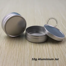 50 шт. 10 г Пустые контейнеры 10g пустой образец контейнеры, контейнеры для косметики алюминиевые контейнеры для косметики, Алюминий макияж Чехол