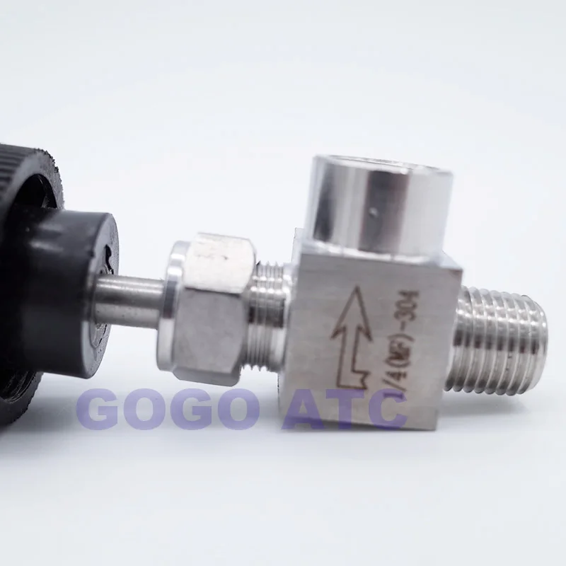 Игольчатый клапан,, регулируемый правый угол 1/\" с наружной резьбой ...