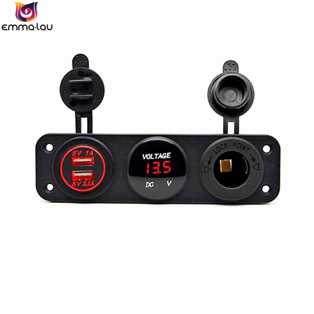 12V 24V Автомобильное зарядное устройство прикуриватель двойной USB разъем адаптер